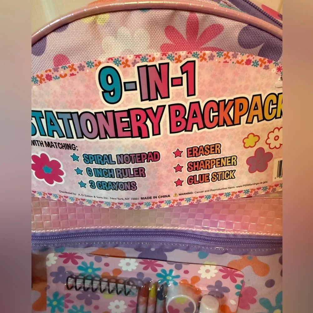 Colorful Kids Stationery Backpack